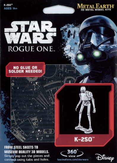 Star Wars Rogue One Movie K-2S0 Enforcer Droid Metal Earth Steel Model Kit NEW 